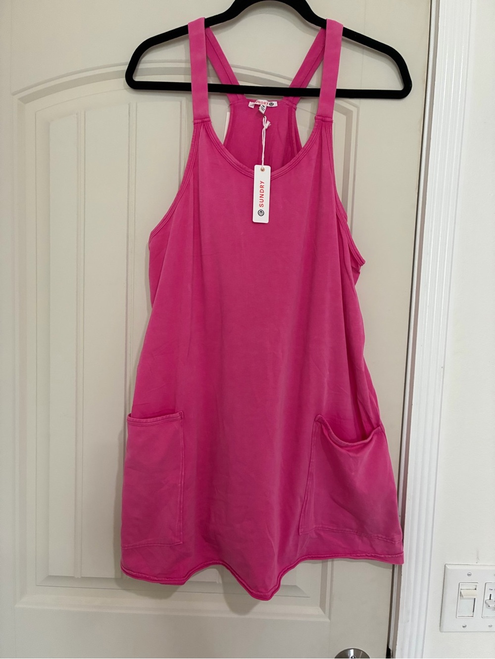 Sundry pink Pocket romper/dress various sizes